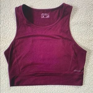Eddie Bauer Women's Burgundy Crop Top